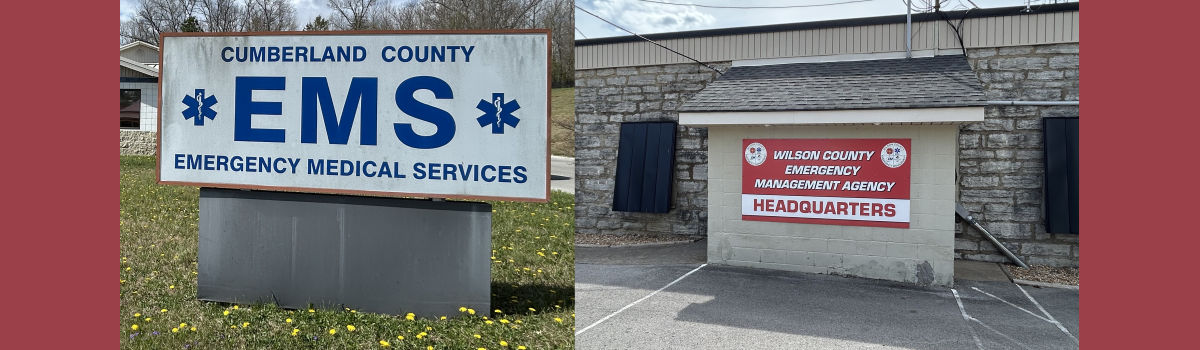 Image of Cumberland County EMS and Wilson County EMA outdoor signs
