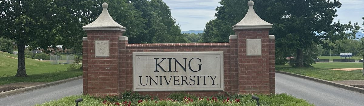 Image of King University's outdoor sign 