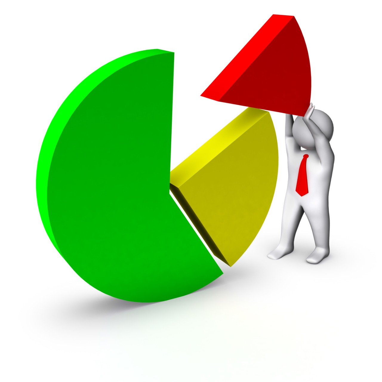 3d man with business chart 3d man with business chart