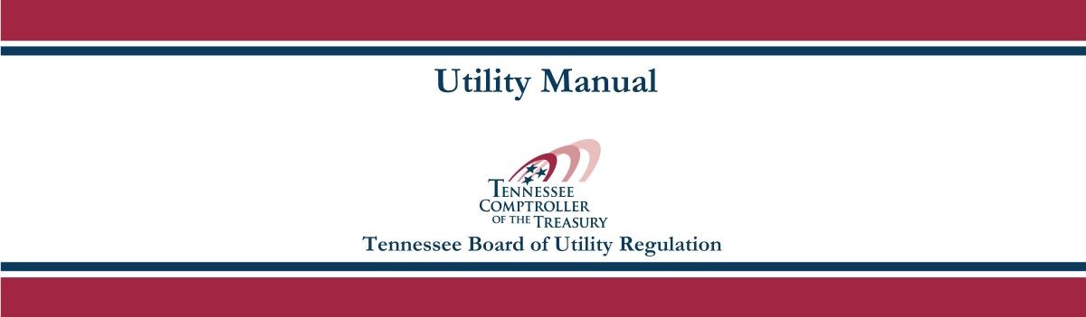 Tennessee Board of Utility Regulation Utilities Manual
